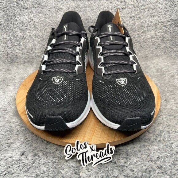 Nike Pegasus 41 NFL Las Vegas Raider Size 12.5 Men Black Silver White FZ5093-001 - Picture 4 of 9